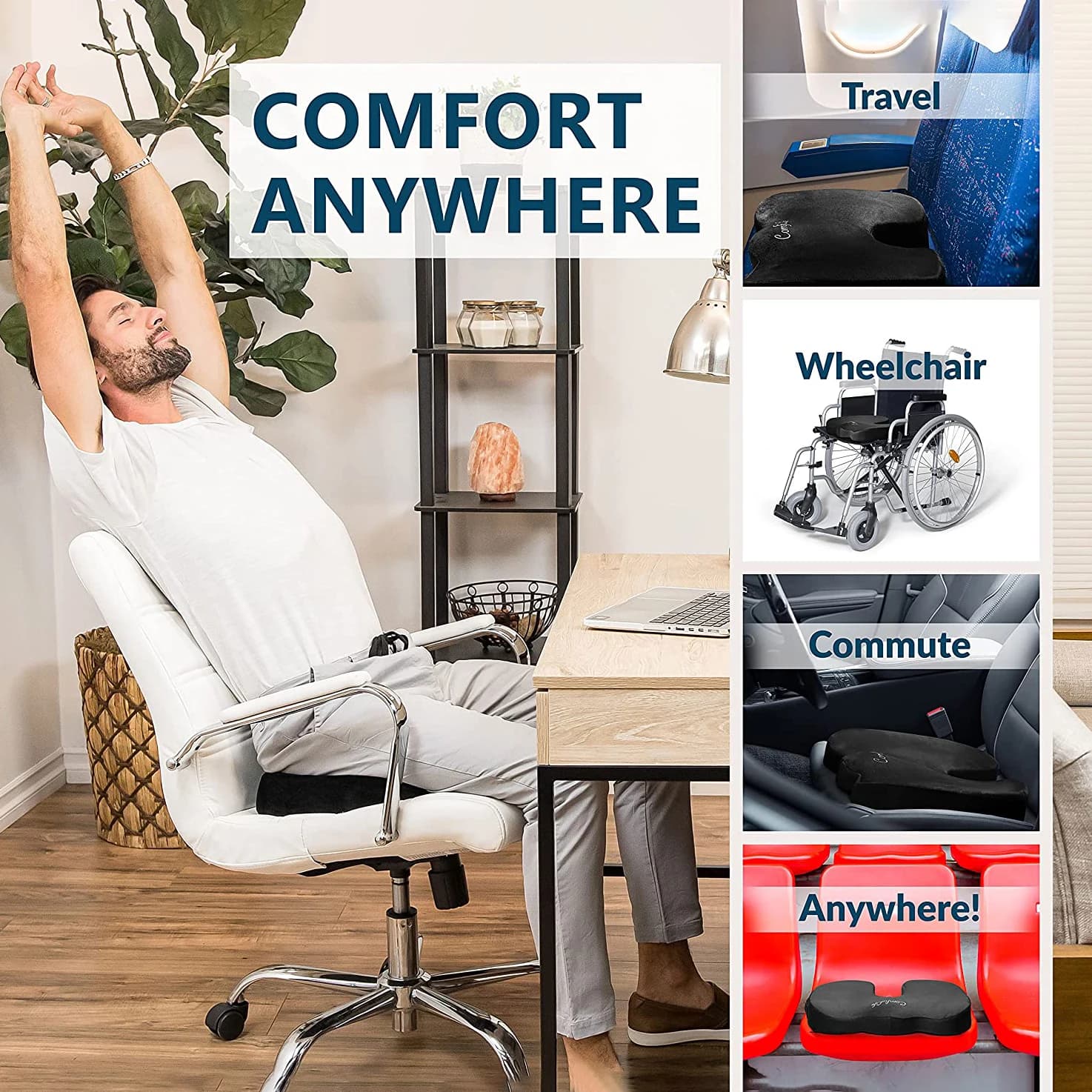 SitWell Gel Memory Foam Seat Cushion thumbnail 6